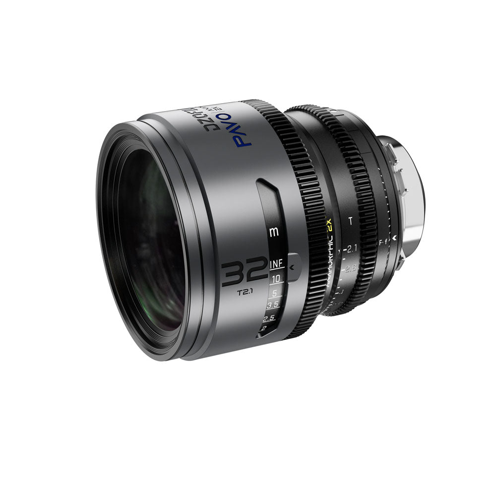 DZOFILM Pavo 32mm T2.1 2x Anamorphic Prime Lens (Blue Coating, PL/EF Mount, Metres)