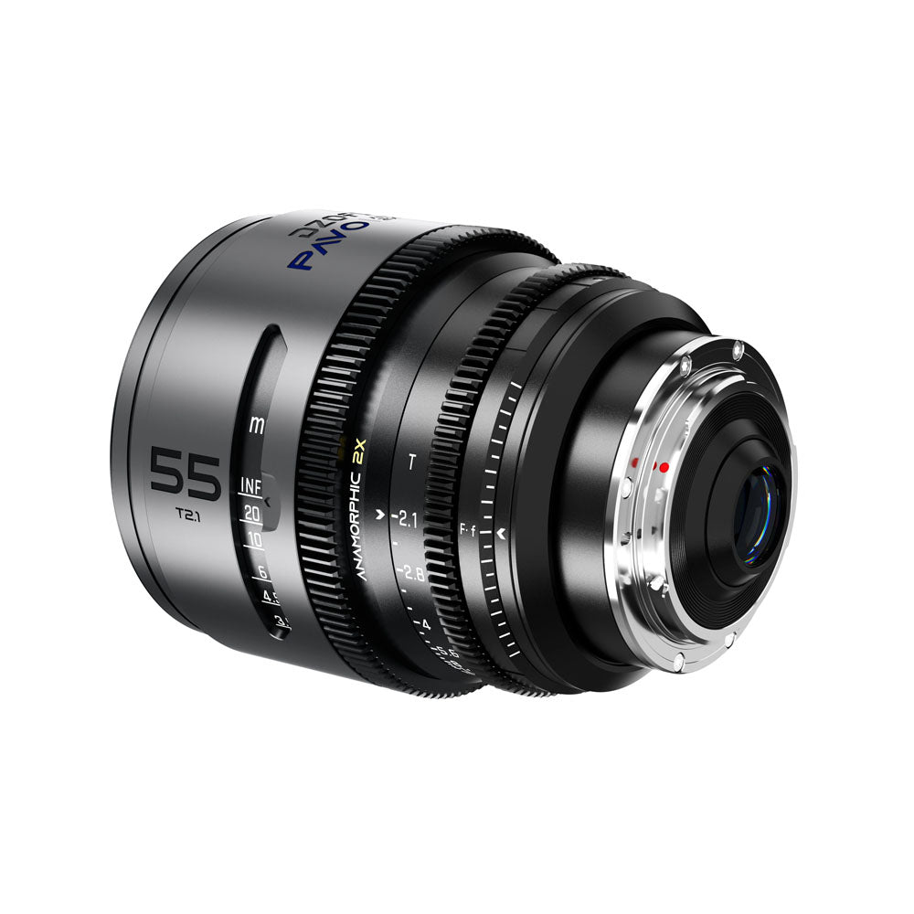 DZOFILM Pavo 55mm T2.1 2x Anamorphic Prime Lens (Blue Coating, PL/EF Mount, Metres)