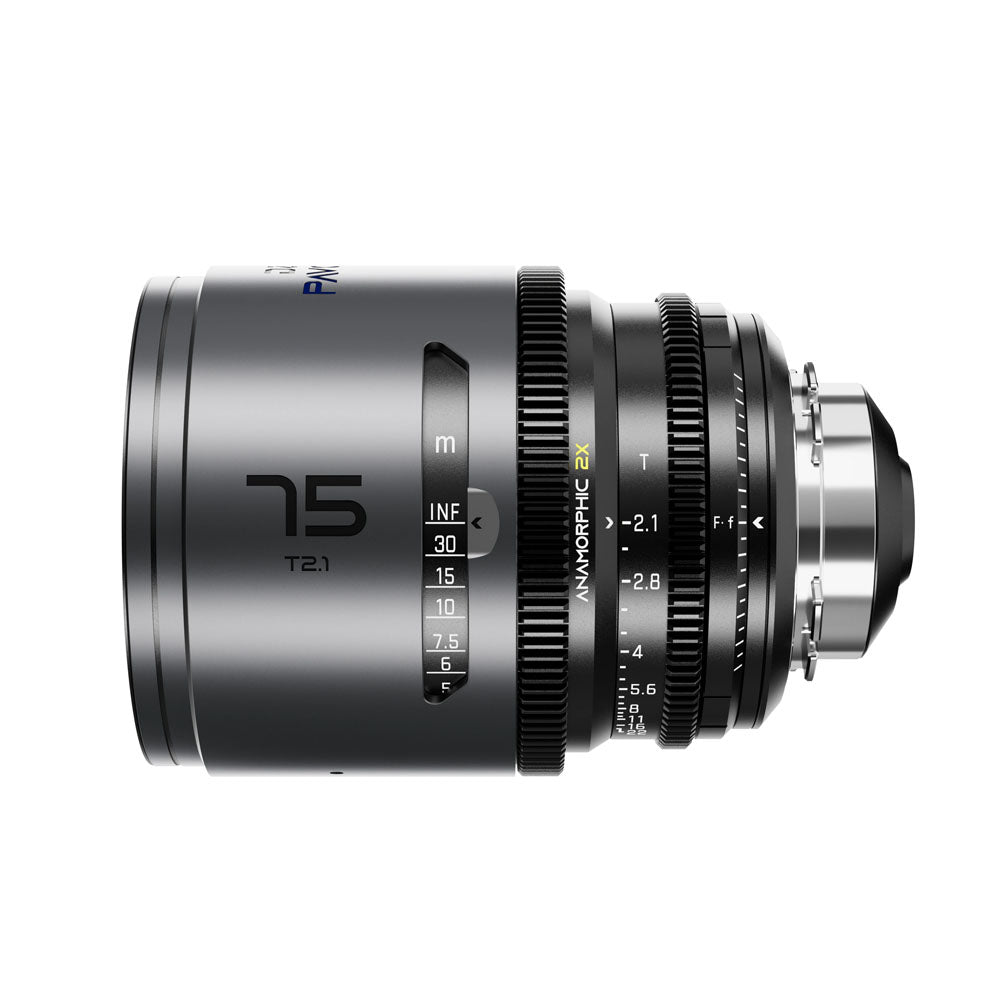 DZOFILM Pavo 75mm T2.1 2x Anamorphic Prime Lens (Blue Coating, PL/EF Mount, Metres)