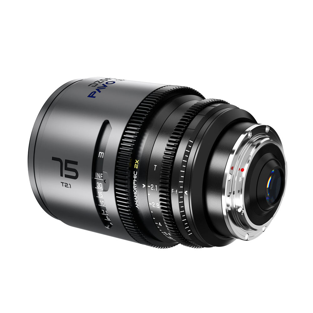 DZOFILM Pavo 75mm T2.1 2x Anamorphic Prime Lens (Blue Coating, PL/EF Mount, Metres)