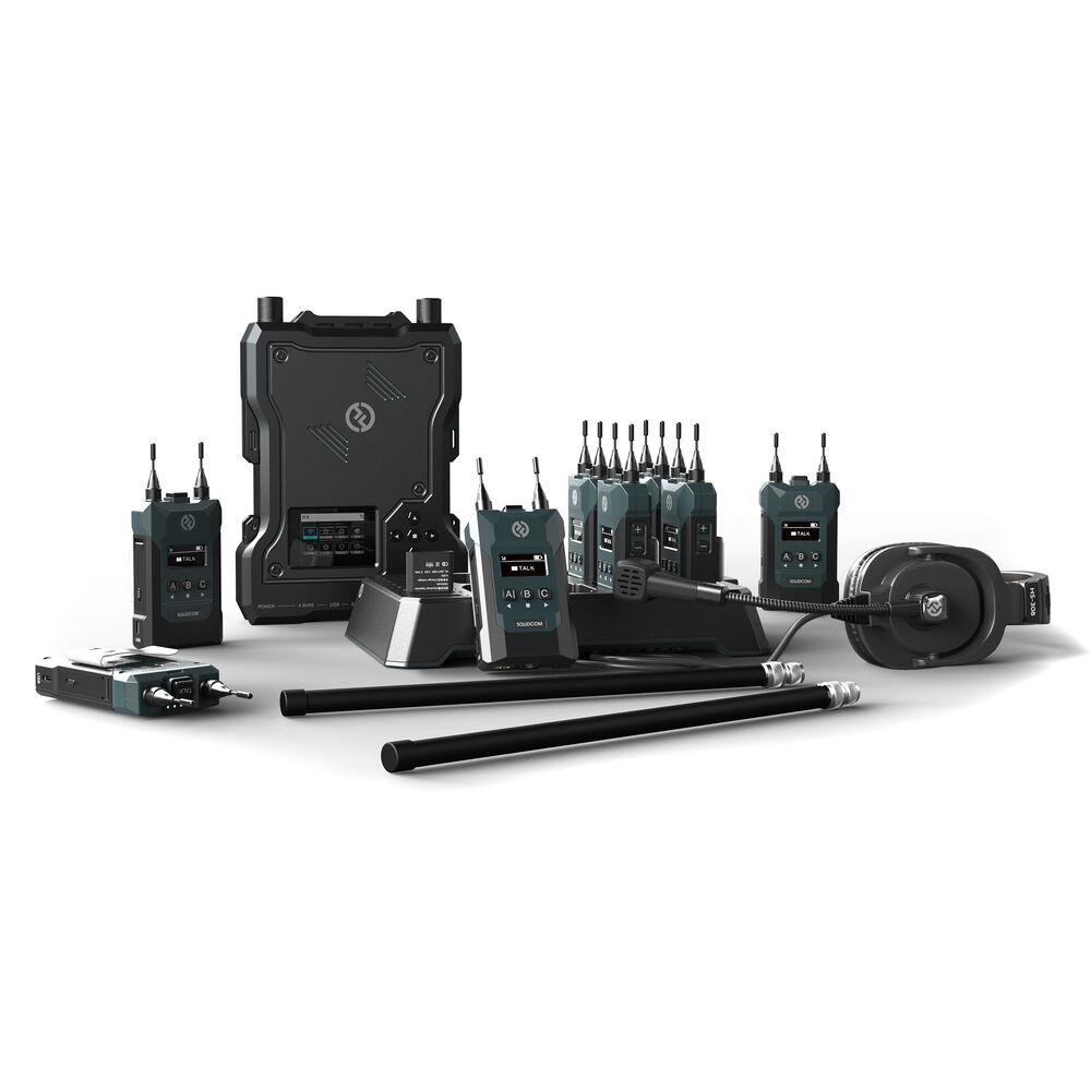 Hollyland Solidcom M1 Full-Duplex Wireless Intercom Solution with 8 Beltpacks