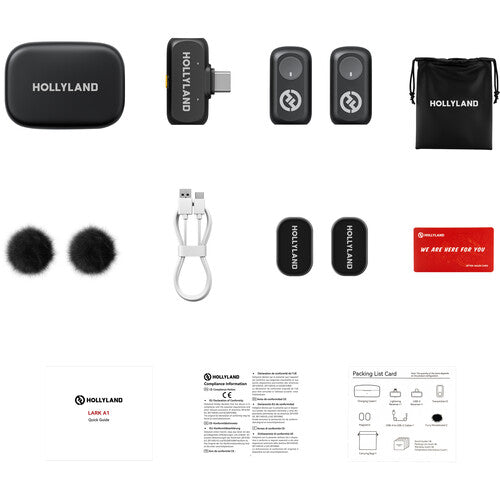 Hollyland LARK A1 Duo 2-Person Wireless Microphone System with USB-C Connector