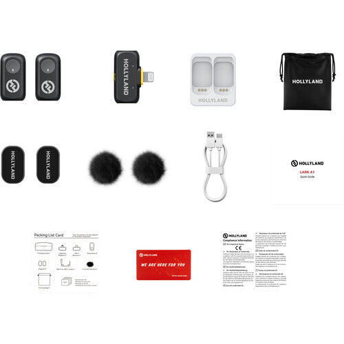 Hollyland LARK A1 Mini Duo 2-Person Wireless Mic System with Lightning Connector