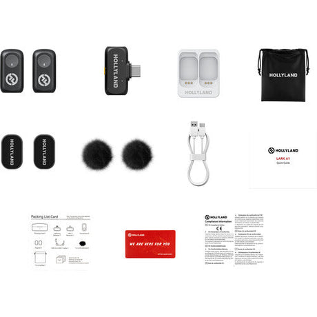 Hollyland LARK A1 Mini Duo 2-Person Wireless Mic System with USB-C Connector