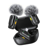 Hollyland LARK A2 Duo Wireless Microphone (Space Gray, Charging Case)