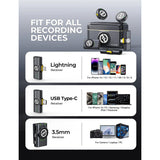 Hollyland LARK M2 Mini Combo Wireless Microphone (Shine Charcoal)