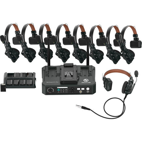 Hollyland Solidcom C1-8S PRO 9-Person Full-Duplex Wireless DECT Intercom System with Hub