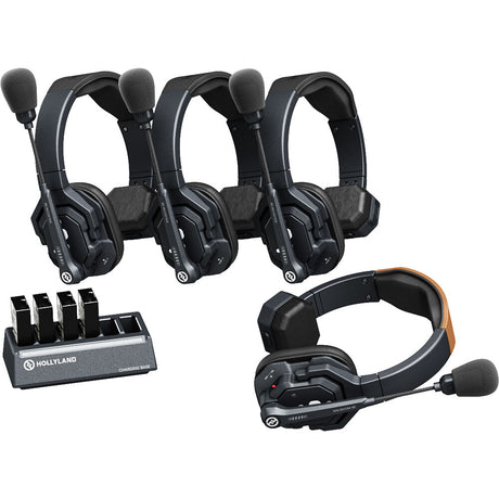 Hollyland Solidcom SE Global 4S 4-Person Full-Duplex Single-Ear Headset Intercom System