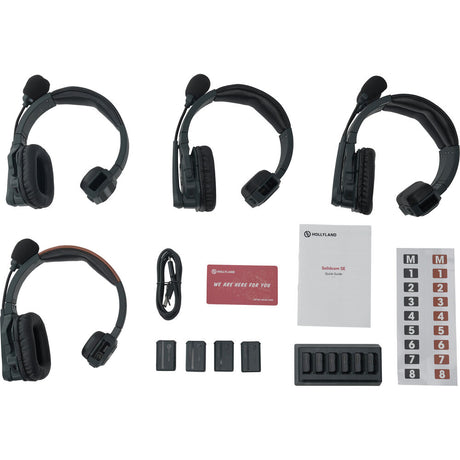 Hollyland Solidcom SE Global 4S 4-Person Full-Duplex Single-Ear Headset Intercom System