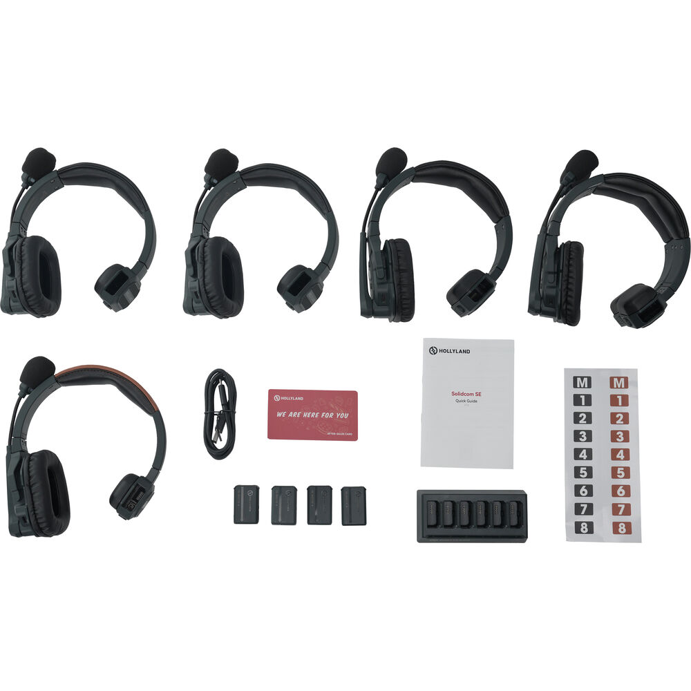 Hollyland Solidcom SE Global 5S 5-Person Full-Duplex Single-Ear Headset Intercom System