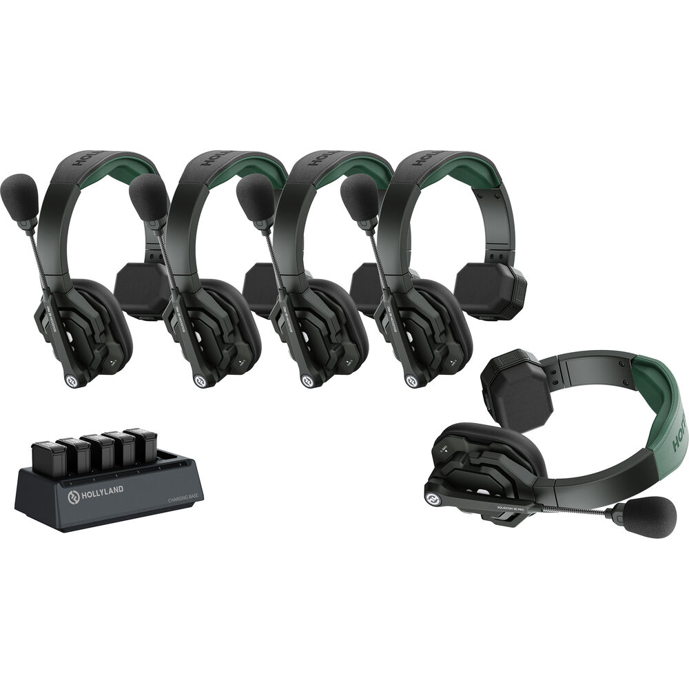 Hollyland Solidcom SE Pro 5S 5-Person Full-Duplex Single-Ear Headset Intercom System