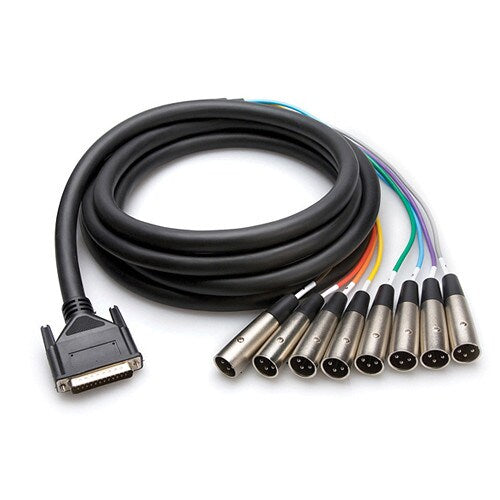 Hosa 3 metre 8-Ch DB25 to XLR3m Audio Snake Cable