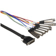 Hosa 5 metre AES/EBU Snake DB25 to 4 x XLR3M and 4 x XLR3F