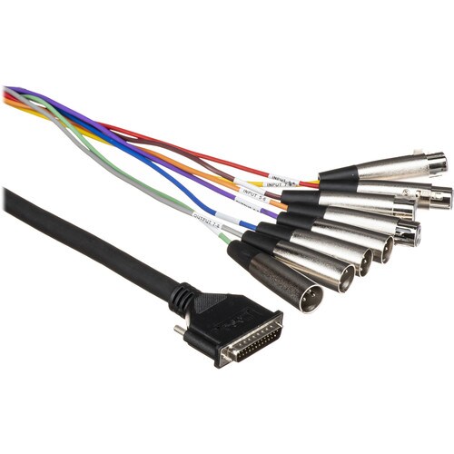 Hosa 5 metre AES/EBU Snake DB25 to 4 x XLR3M and 4 x XLR3F