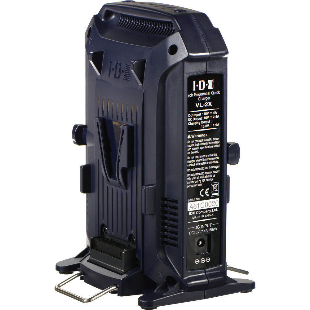IDX VL-2X 2-Channel Sequential Quick Charger with AC Adapter