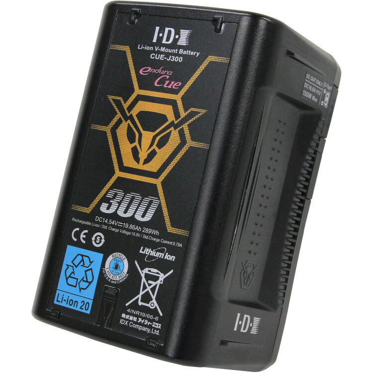 IDX CUE-J300 289Wh High-Load Li-Ion V-Mount Battery with 2 x D-Tap