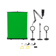 Ikan HomeStream Kit 4 with Desktop Lights and Green Screen and Capture Device and Camera Stand and Podcast Mic