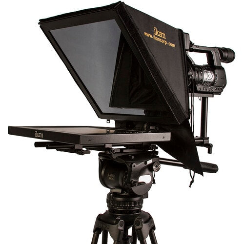 Ikan P2P Interview System with 2 x 15 Inch Teleprompters and Rolling Cases