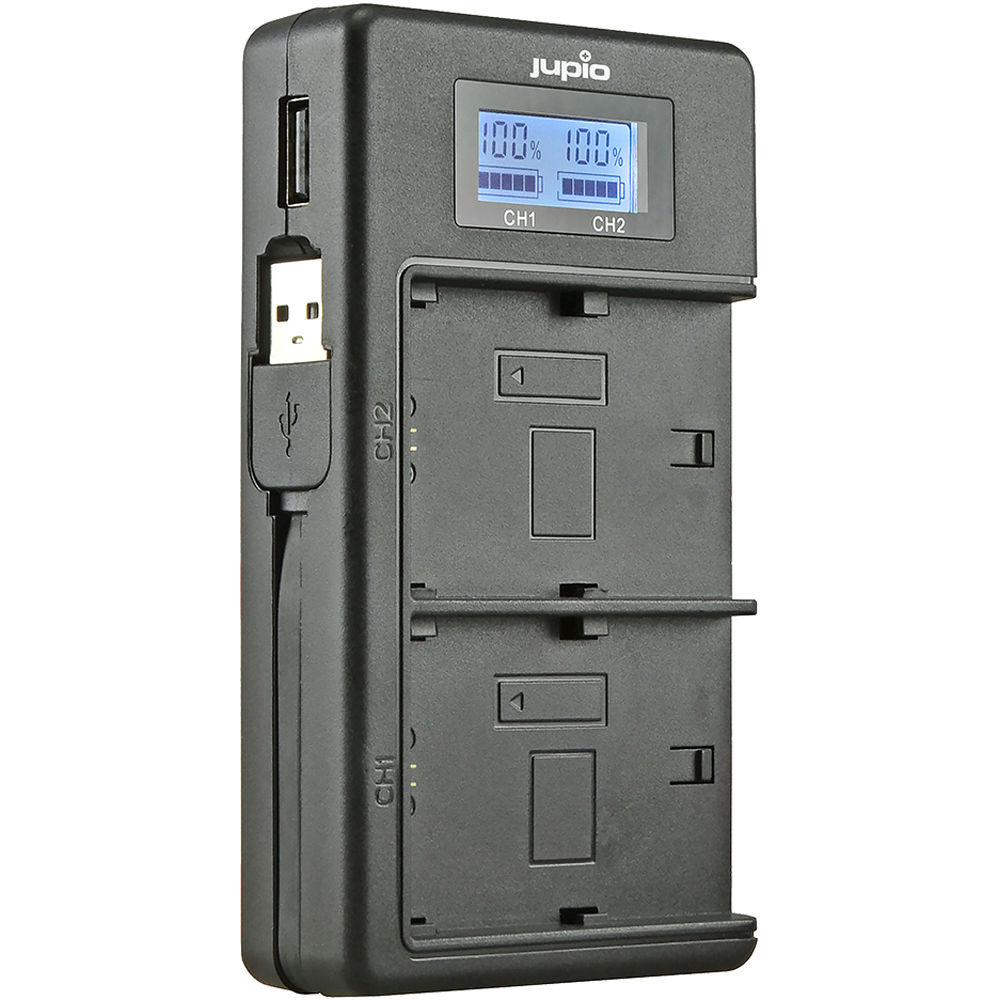 Jupio USB Duo LCD Charger for select Sony Batteries