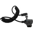 Kondor Blue Coiled D-Tap to Locking DC 2.5mm Right-Angle Cable for amaran