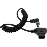 Kondor Blue Coiled D-Tap to Locking DC 2.5mm Right-Angle Cable for amaran