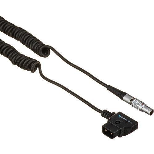 Kondor Blue Coiled D-Tap to Pyxis LEMO-Type 2-Pin 0B Male Power Cable for SmallHD & Teradek & Zcam