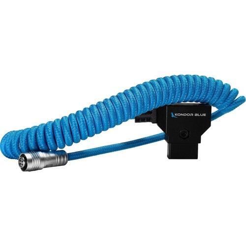 Kondor Blue Coiled D-Tap to 4-Pin Cable for Select Portkeys Monitors