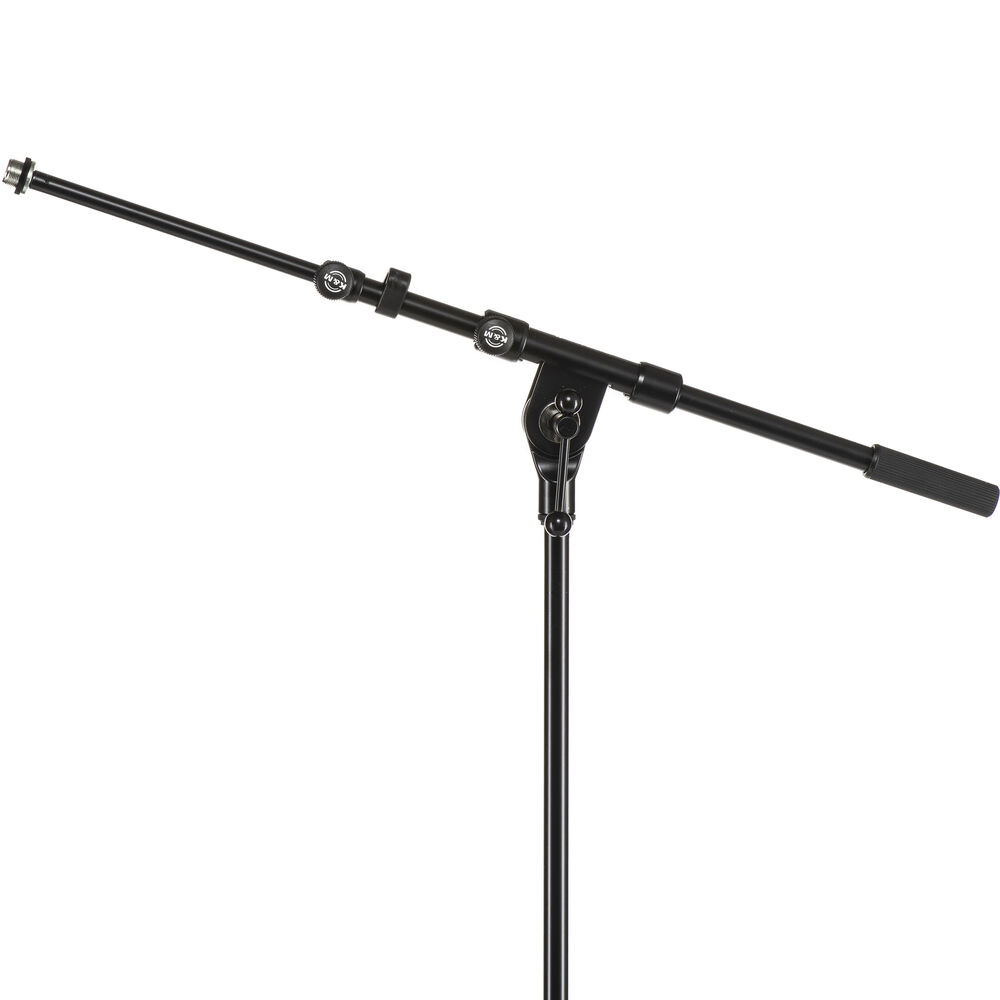 K&M 210/9 Tripod Microphone Stand with Telescoping Boom - Black