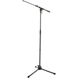K&M 210/9 Tripod Microphone Stand with Telescoping Boom - Black