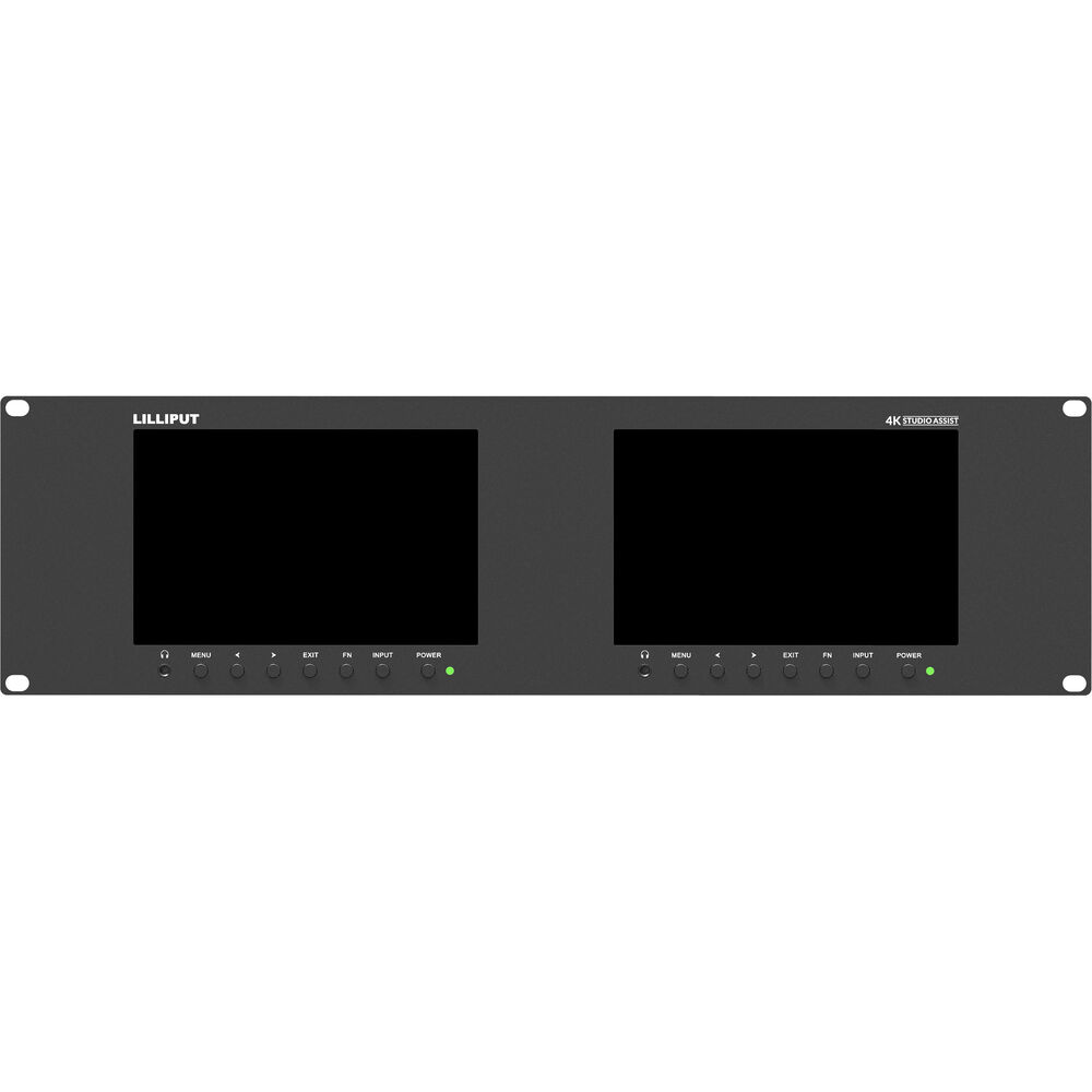 Lilliput Dual 7" Rackmount Monitors with 3G-SDI & HDMI (3 RU)