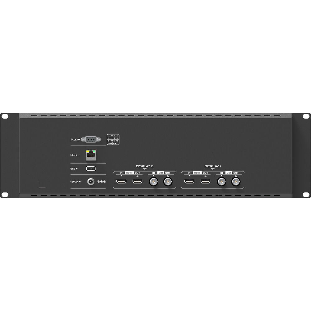 Lilliput Dual 7" Rackmount Monitors with 3G-SDI & HDMI (3 RU)
