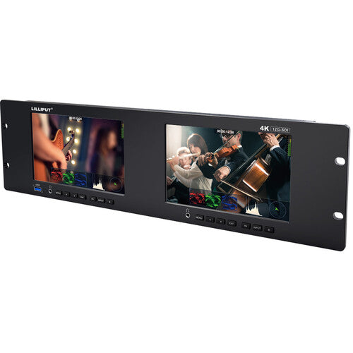Lilliput RM-7026-12G Dual 7" 12G Rack Monitor 12G-SDI & HDMI (3 RU)