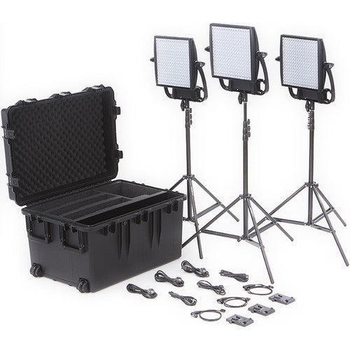 Litepanels Astra 3X Traveler Bi-Color Trio 3-Light V-Mount Battery Kit