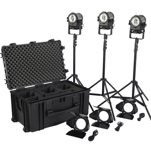 Litepanels Sola 4+ Daylight Fresnel 3-Light Traveler Kit