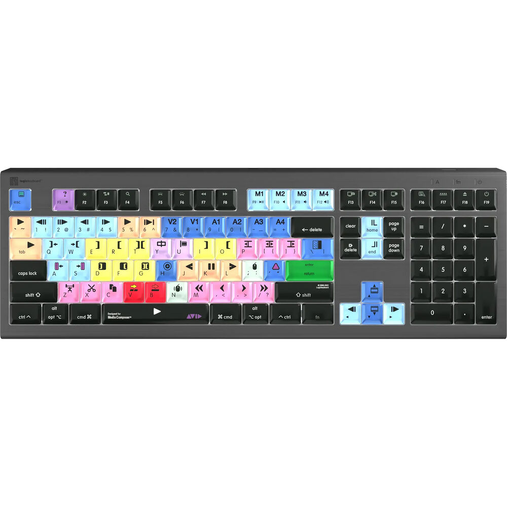 Logickeyboard Astra 2 Avid Media Composer Keyboard for macOS