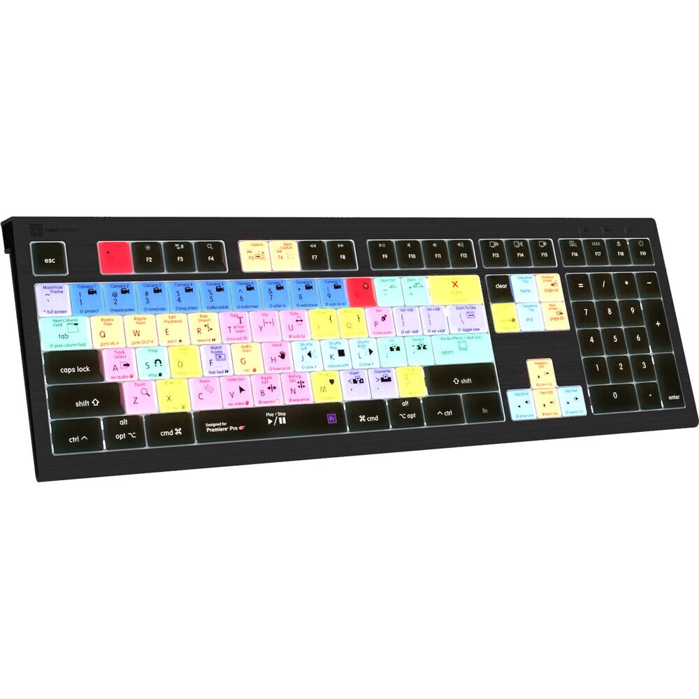 Logickeyboard ASTRA 2 Backlit Mac Keyboard for Adobe Premiere Pro CC