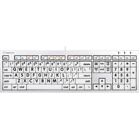 Logickeyboard Large Print ALBA Mac Pro Keyboard Black on White
