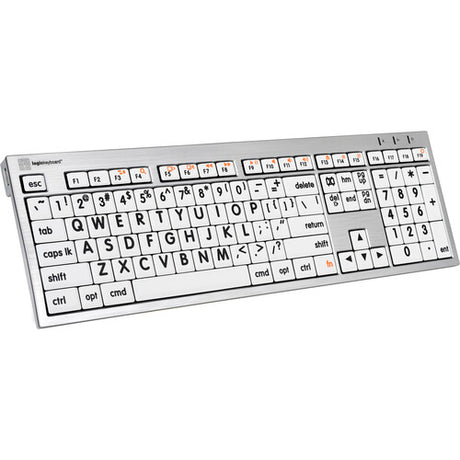 Logickeyboard Large Print ALBA Mac Pro Keyboard Black on White