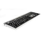 Logickeyboard Large Print ALBA Mac Pro Keyboard White on Black