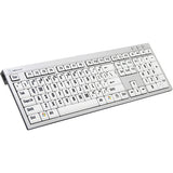 Logickeyboard XLPrint PC Slim Line Keyboard with Large Print Black on White