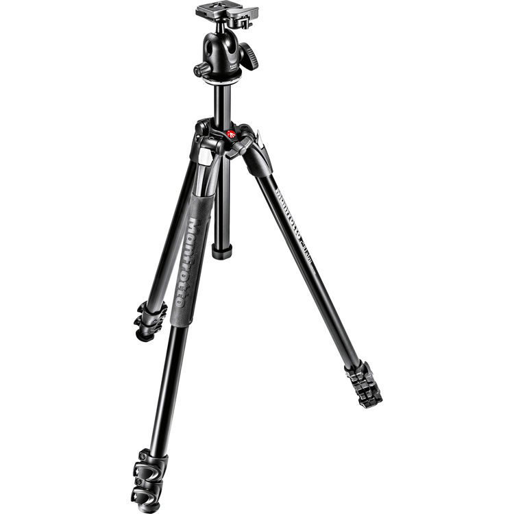 Manfrotto 290 Xtra Aluminium 3-Section Tripod Kit with Ball Head