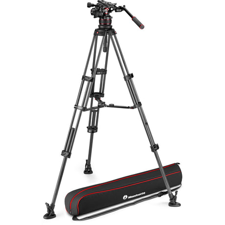 Manfrotto 612 Nitrotech Fluid Video Head with Carbon Fibre Twin Leg Tripod System