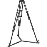Manfrotto 608 Nitrotech Fluid Video Head and Aluminum Twin Leg Tripod with Ground Spreader