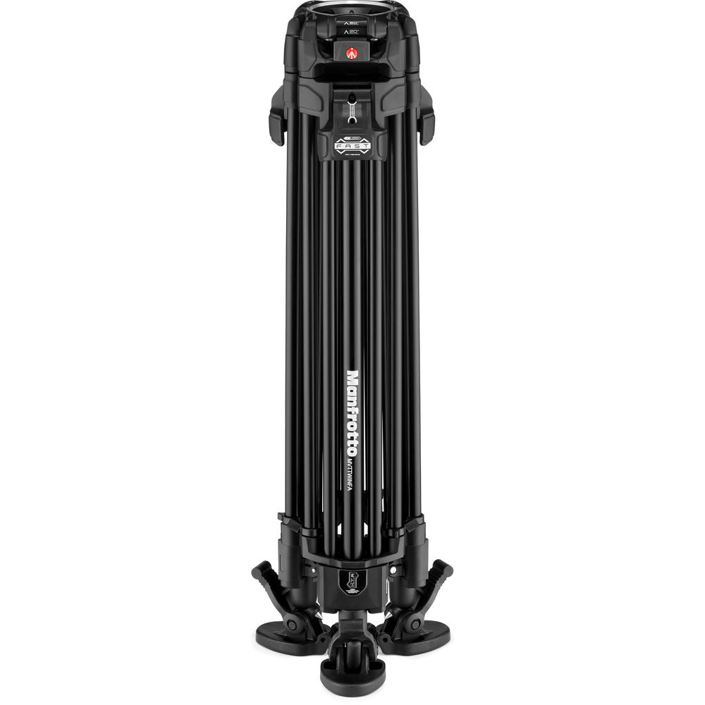 Manfrotto 612 Nitrotech Fluid Head with 645 FAST Twin Aluminium Tripod System and Bag