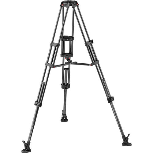 Manfrotto Twin Leg Video Tripod Legs Only with Mid-Level Spreader - Carbon Fiber