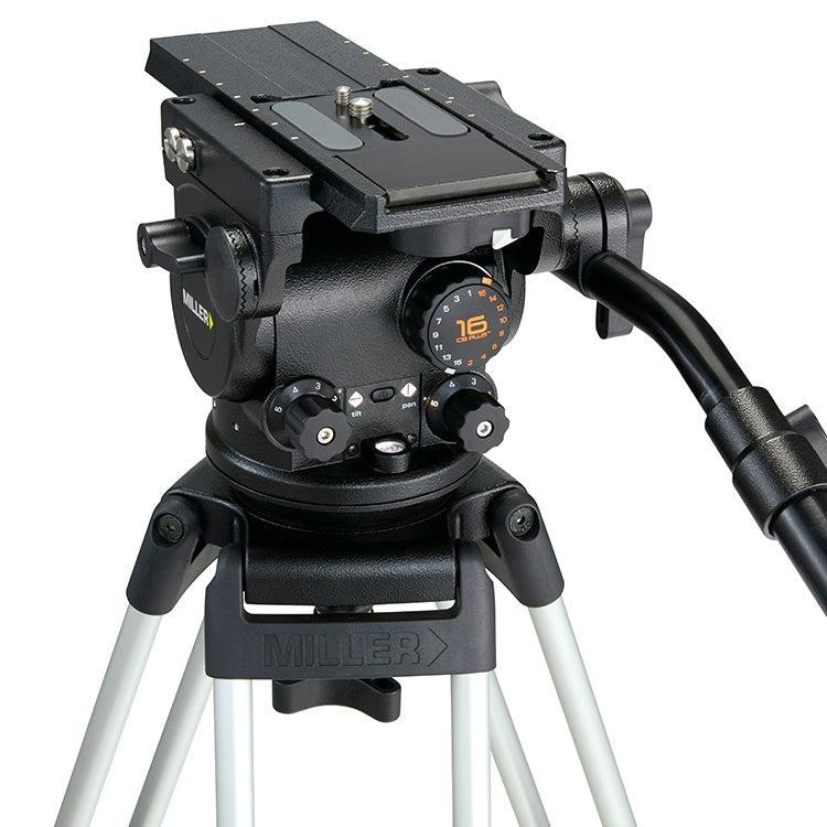 Miller ArrowX 3 Sprinter II 1 Stage Alloy Tripod System with Ground-Level Spreader