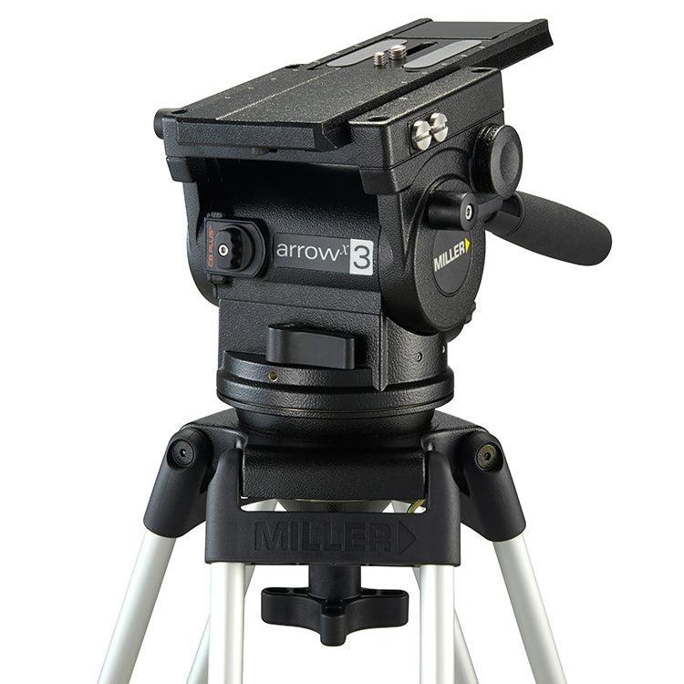 Miller ArrowX 3 Sprinter II 2 Stage Alloy Tripod System with Mid Level Spreader