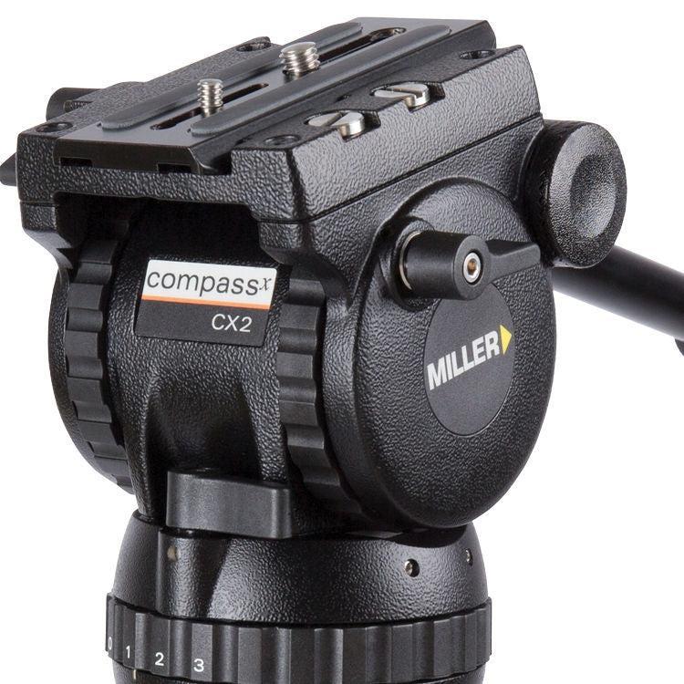Miller CompassX CX2 Fluid Head with Solo 75 2-Stage Alloy Tripod