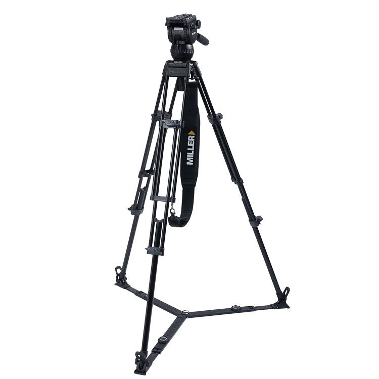 Miller CompassX CX2 Fluid Head with Toggle 2-Stage Alloy Tripod (Ground-Level Spreader)
