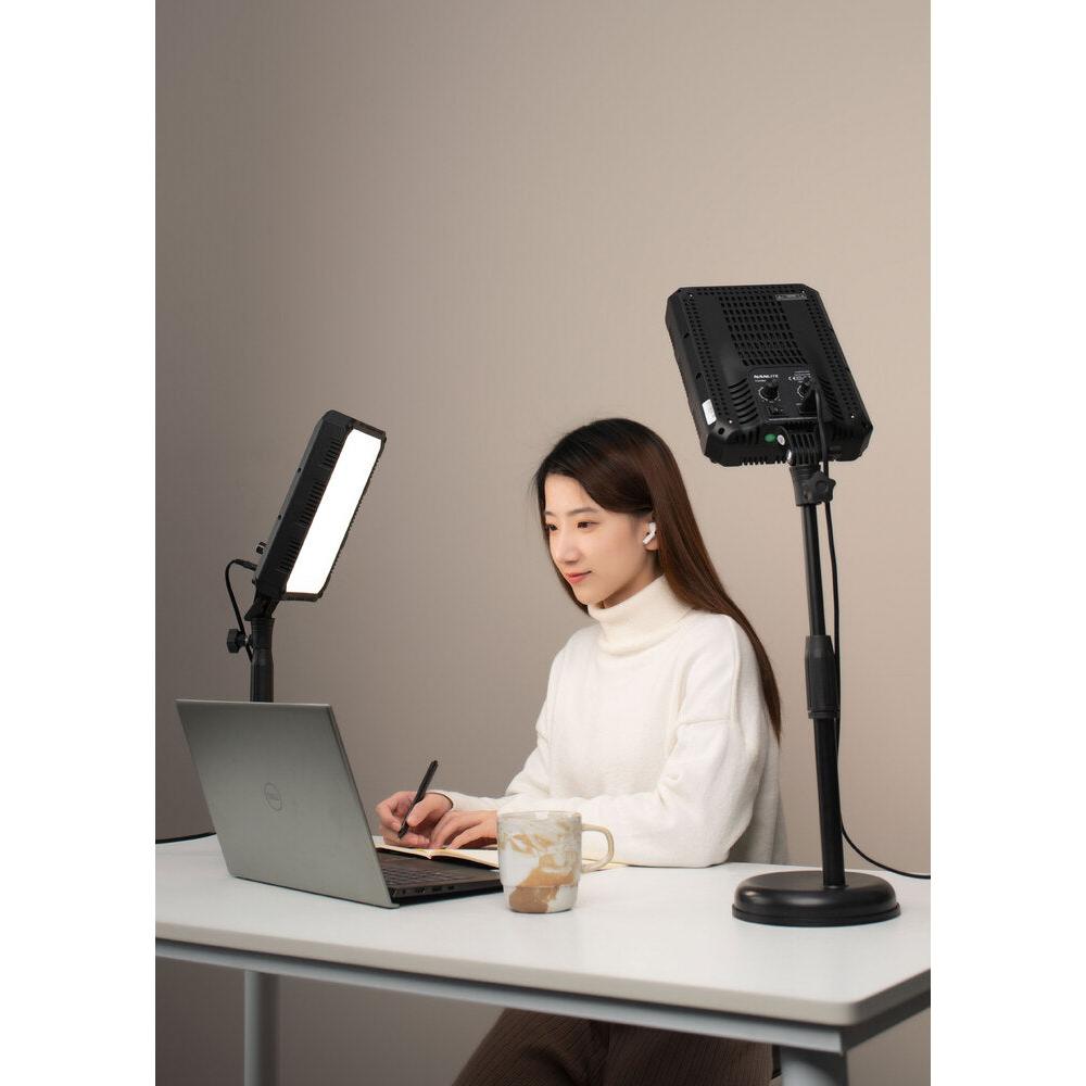 Nanlite Compac 24B Adjustable Bi-Colour Soft LED Panel 2 Light Desktop Kit